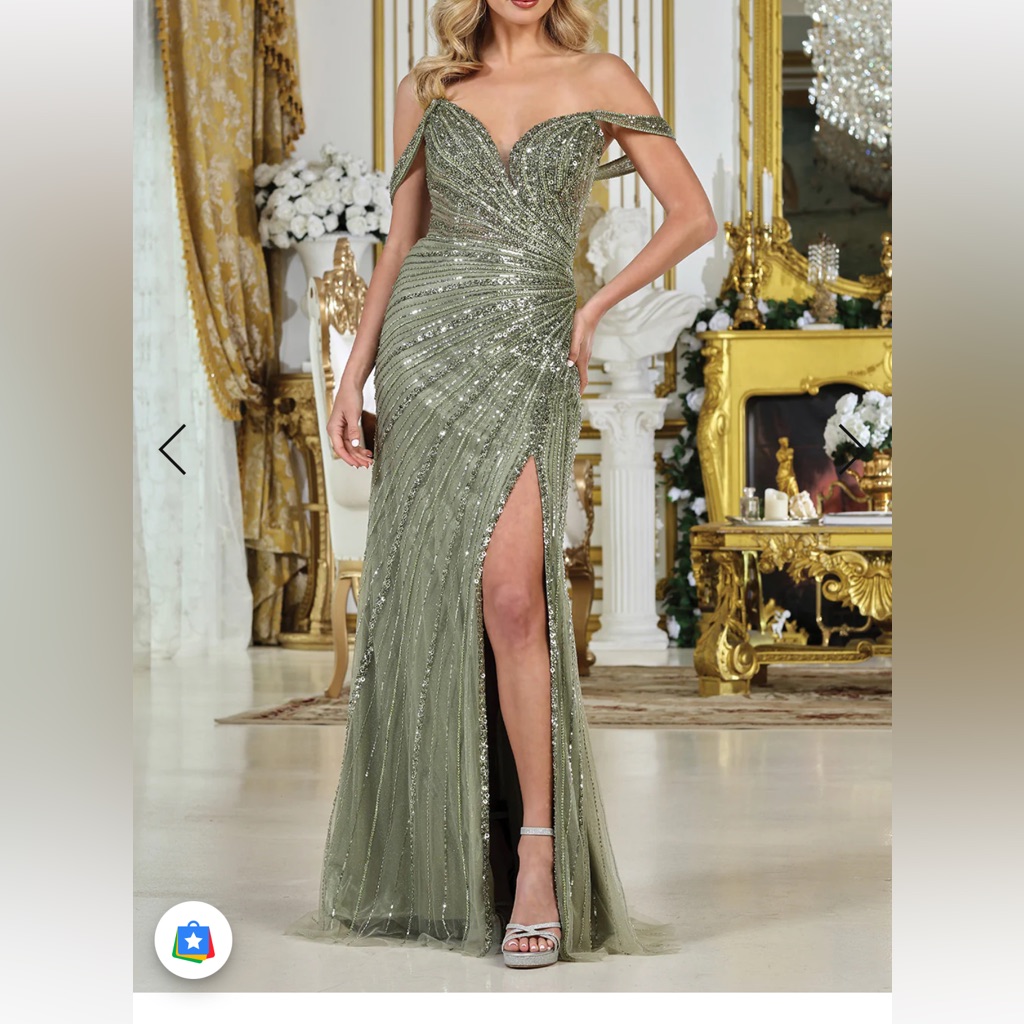Sequin Embellished Evening Dress